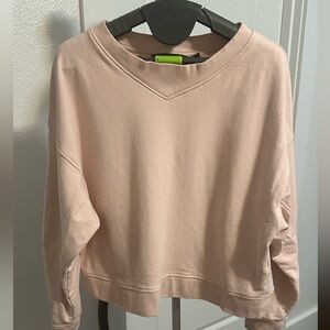 Pink V-Neck Sweatshirt